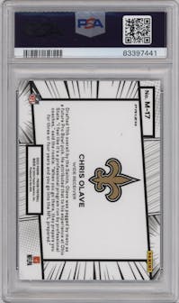 Chris Olave from the 2022 Panini Prizm set graded by PSA and given an overall grade of 10.