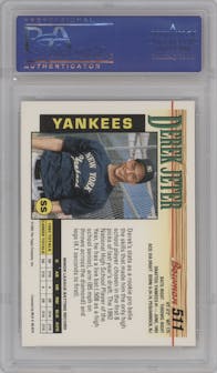 Derek Jeter  from the 1993 Bowman set graded by PSA and given an overall grade of 10.