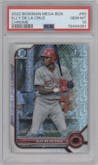 Elly De La Cruz from the 2022 Bowman Mega Box set graded by PSA and given an overall grade of 10.