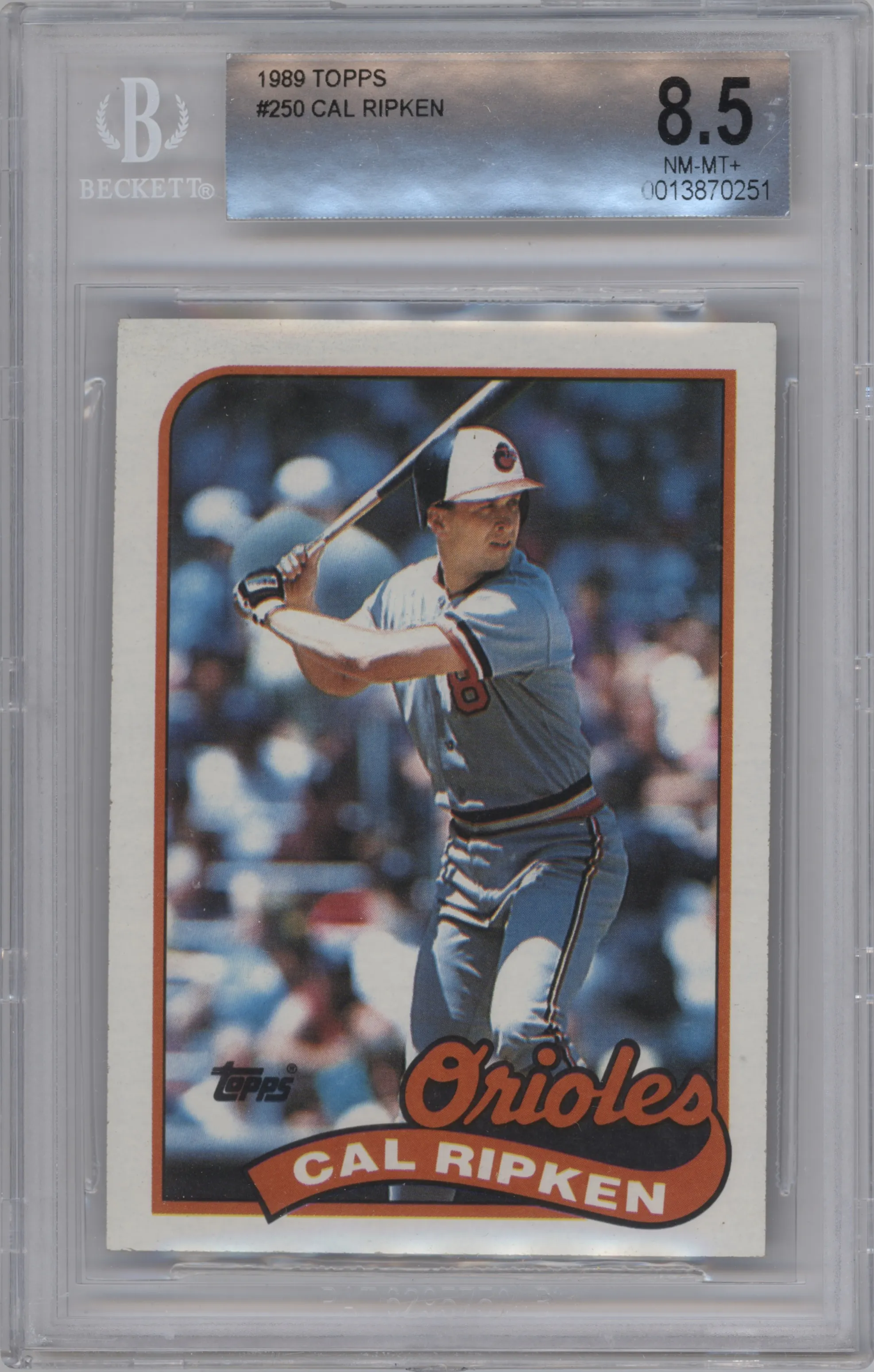 1989 Topps Cal Ripken BGS 8.5