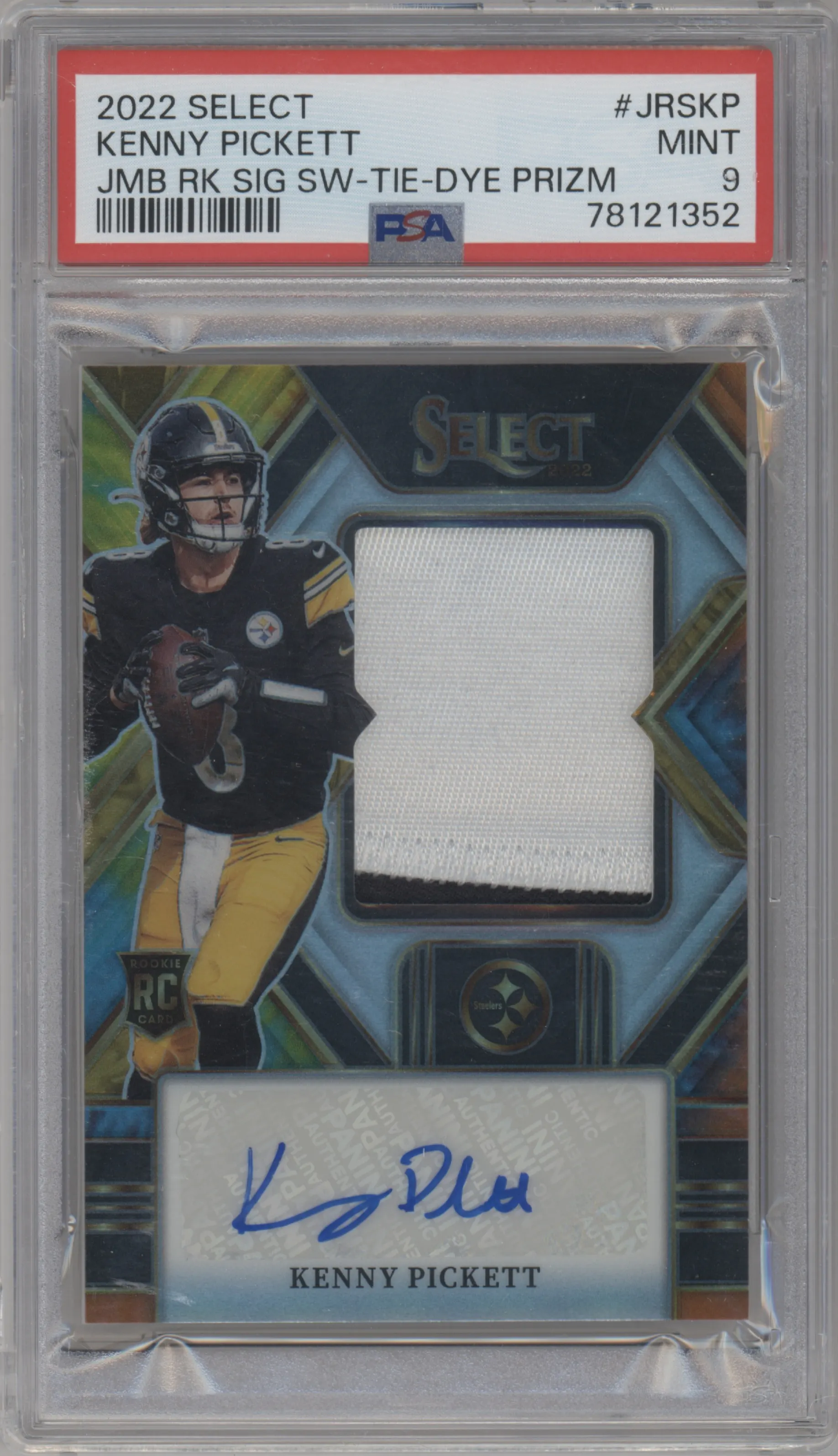 2022 Panini Select Jmb.Rke.SS Kenny Pickett Tie-Dye PSA 9