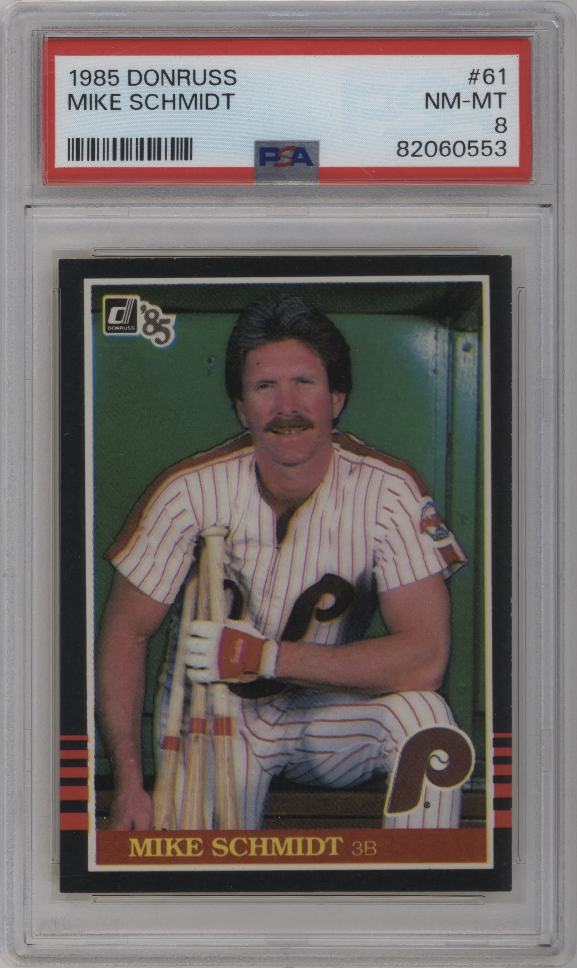 1985 Donruss Mike Schmidt PSA 8