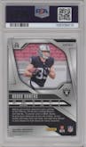 Brock Bowers from the 2024 Panini Prizm set featuring a Silver Prizm parallel graded by PSA and given an overall grade of 9.