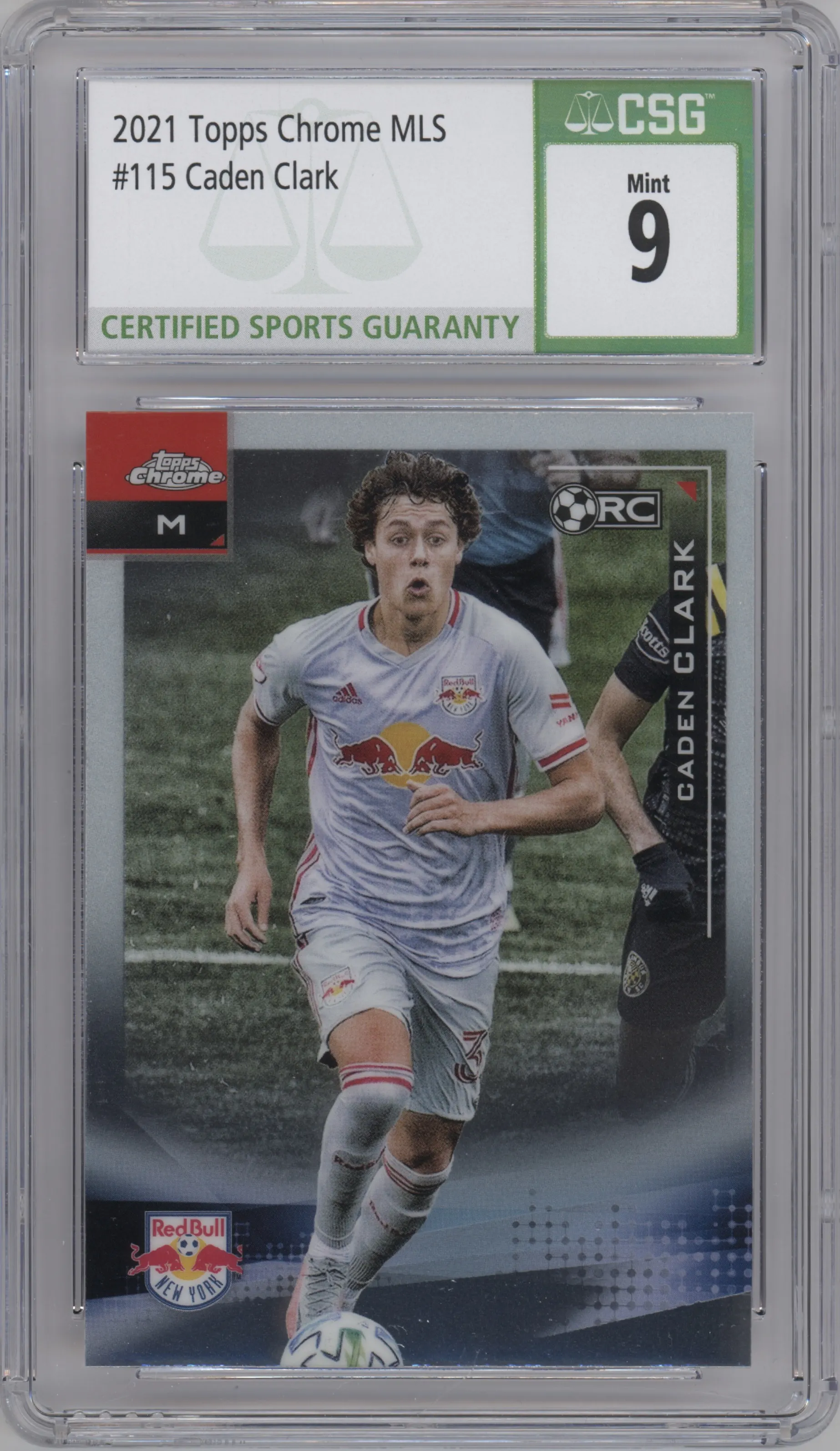 2021 Topps Chrome MLS Caden Clark CGC 9