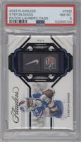 Stefon Diggs from the 2023 Panini Flawless set featuring a Laundry Tags parallel graded by PSA and given an overall grade of 8.