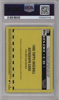 Ben Rice from the 2025 Topps set featuring a Red parallel graded by PSA and given an overall grade of 10.