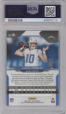 Justin Herbert from the 2020 Panini Prizm set graded by PSA and given an overall grade of 10.