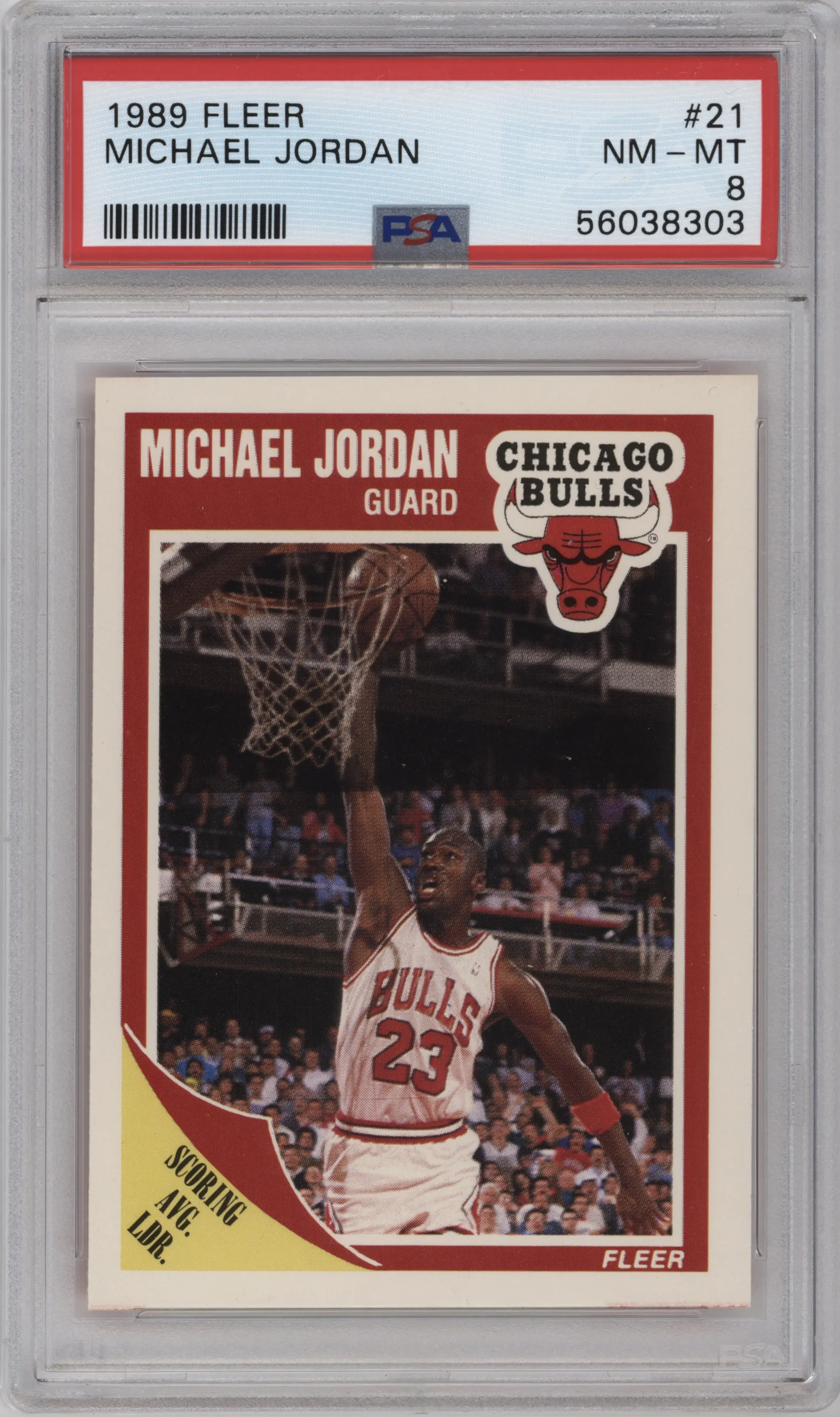 1989 Fleer Michael Jordan #21 PSA 8