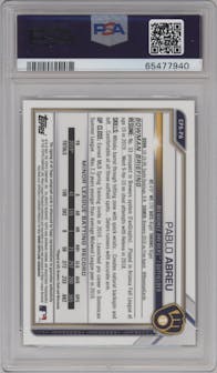 Pablo Abreu from the 2021 Bowman Chrome set graded by PSA and given an overall grade of 10.