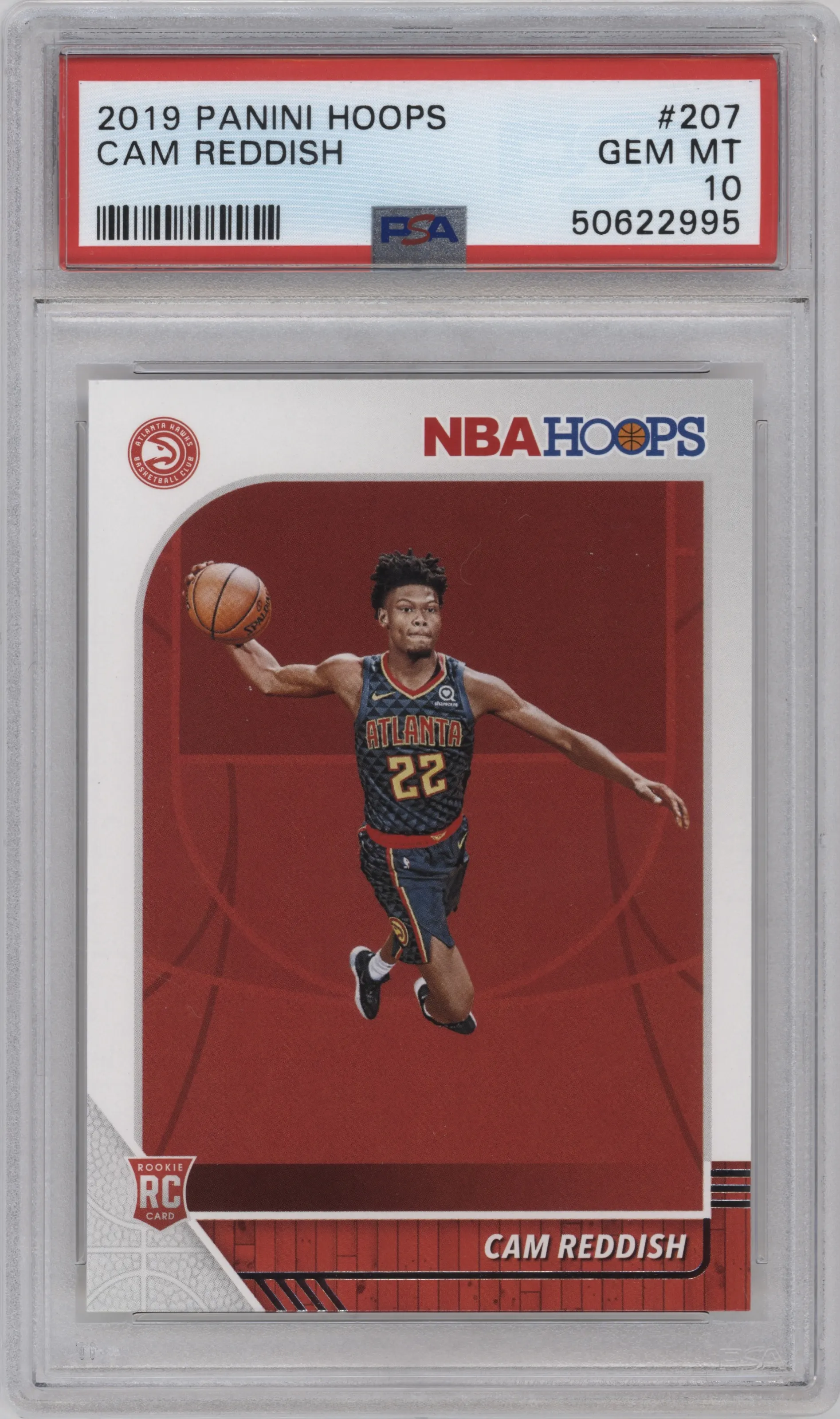 2019 Panini NBA Hoops Cam Reddish #207 PSA 10