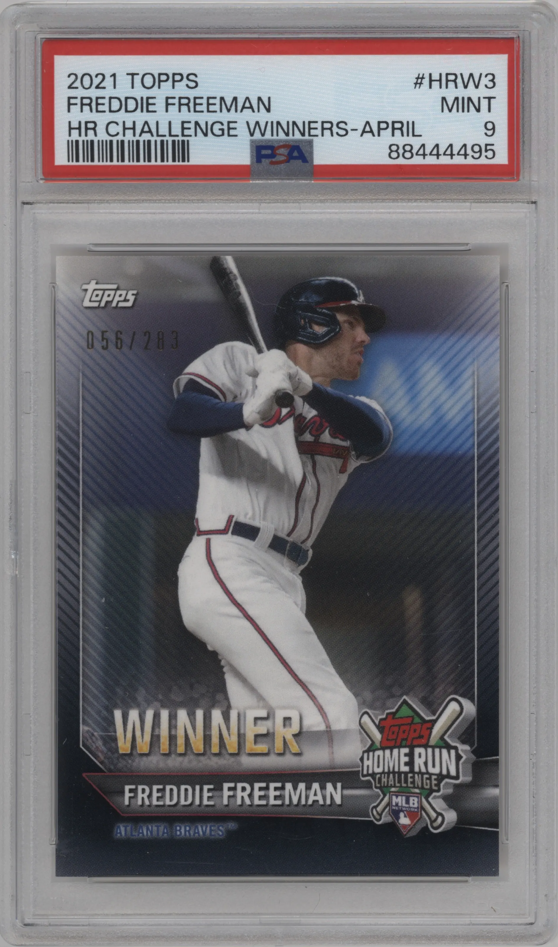 2021 Topps HR.Challenge Winners April Freddie Freeman PSA 9
