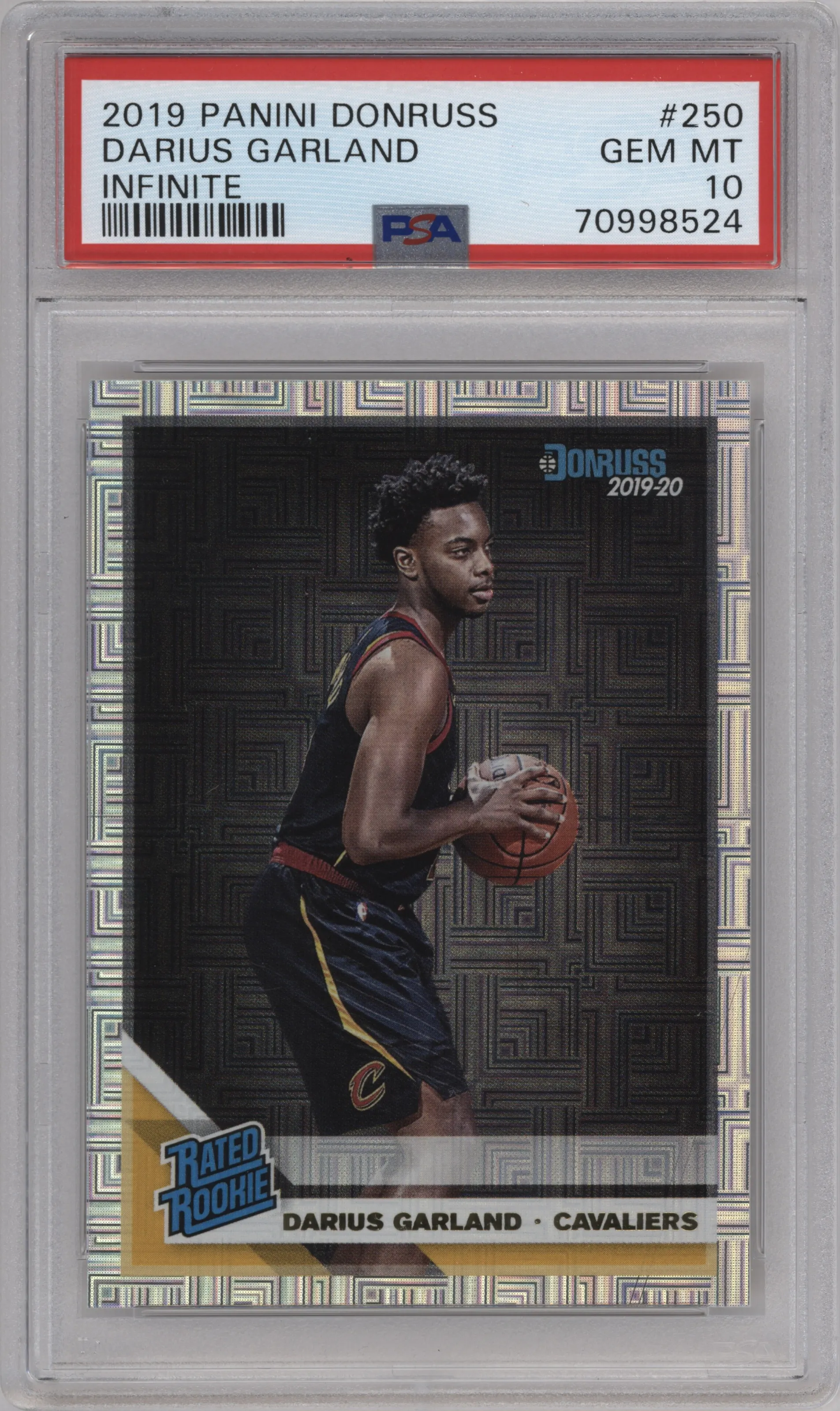 2019 Panini Donruss Rated Rookie Darius Garland Infinite #250 PSA 10