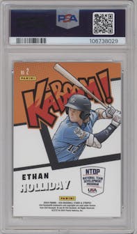 Ethan Holliday	 from the 2024 Panini Stars & Stripes USA Baseball set graded by PSA and given an overall grade of 9.