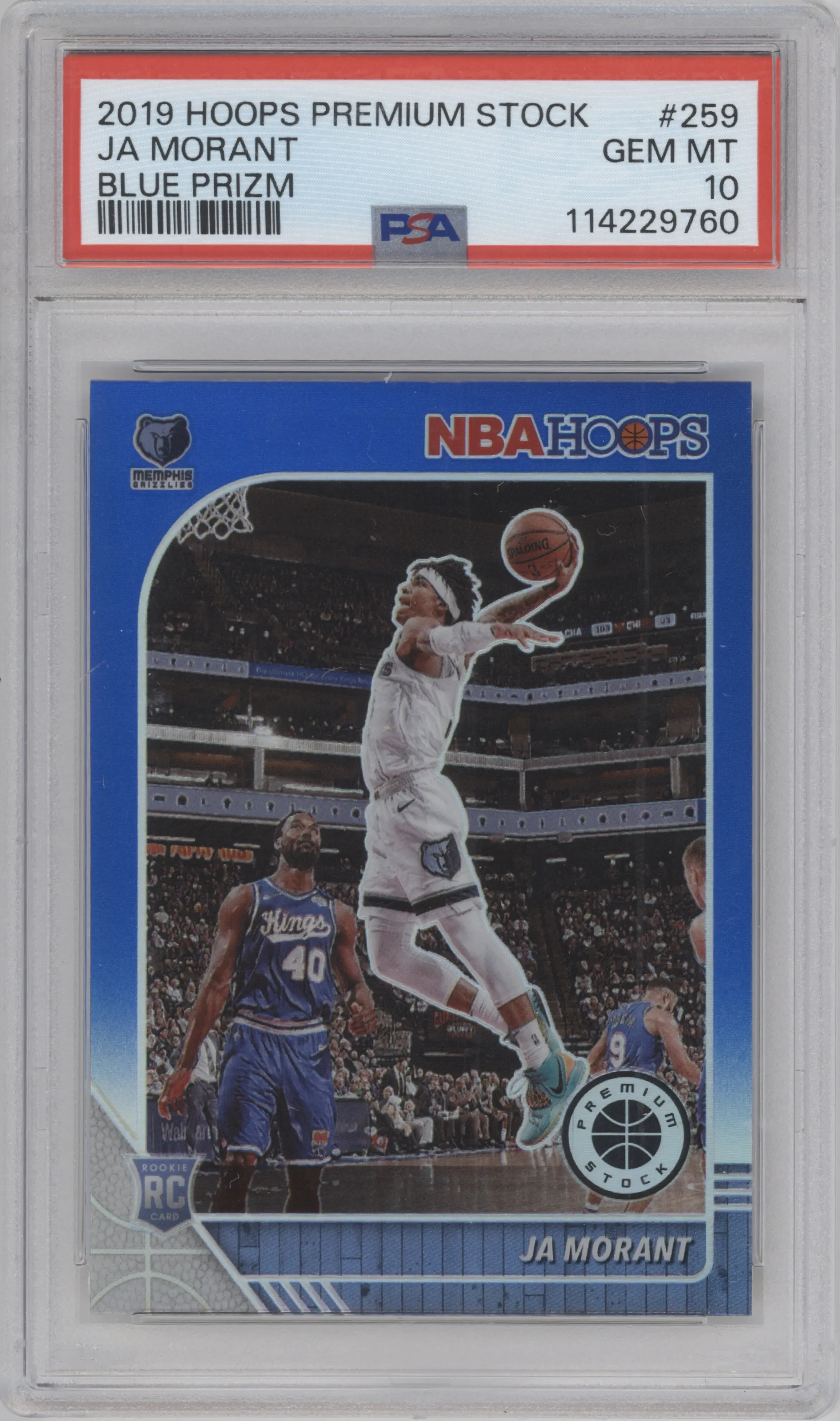 2019 Panini Hoops Premium Stock Ja Morant Blue #259 PSA 10