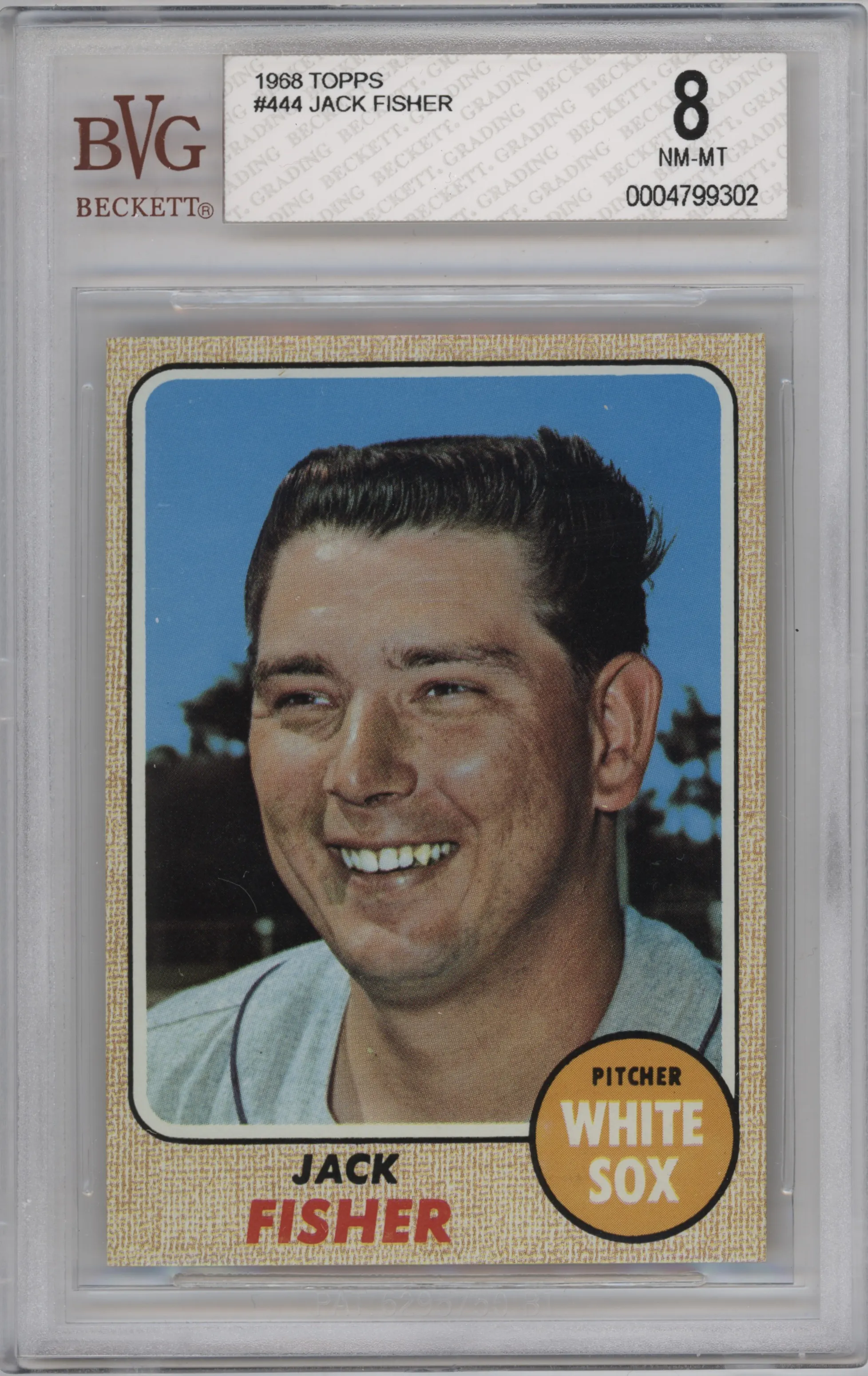 1968 Topps Jack Fisher BGS 8