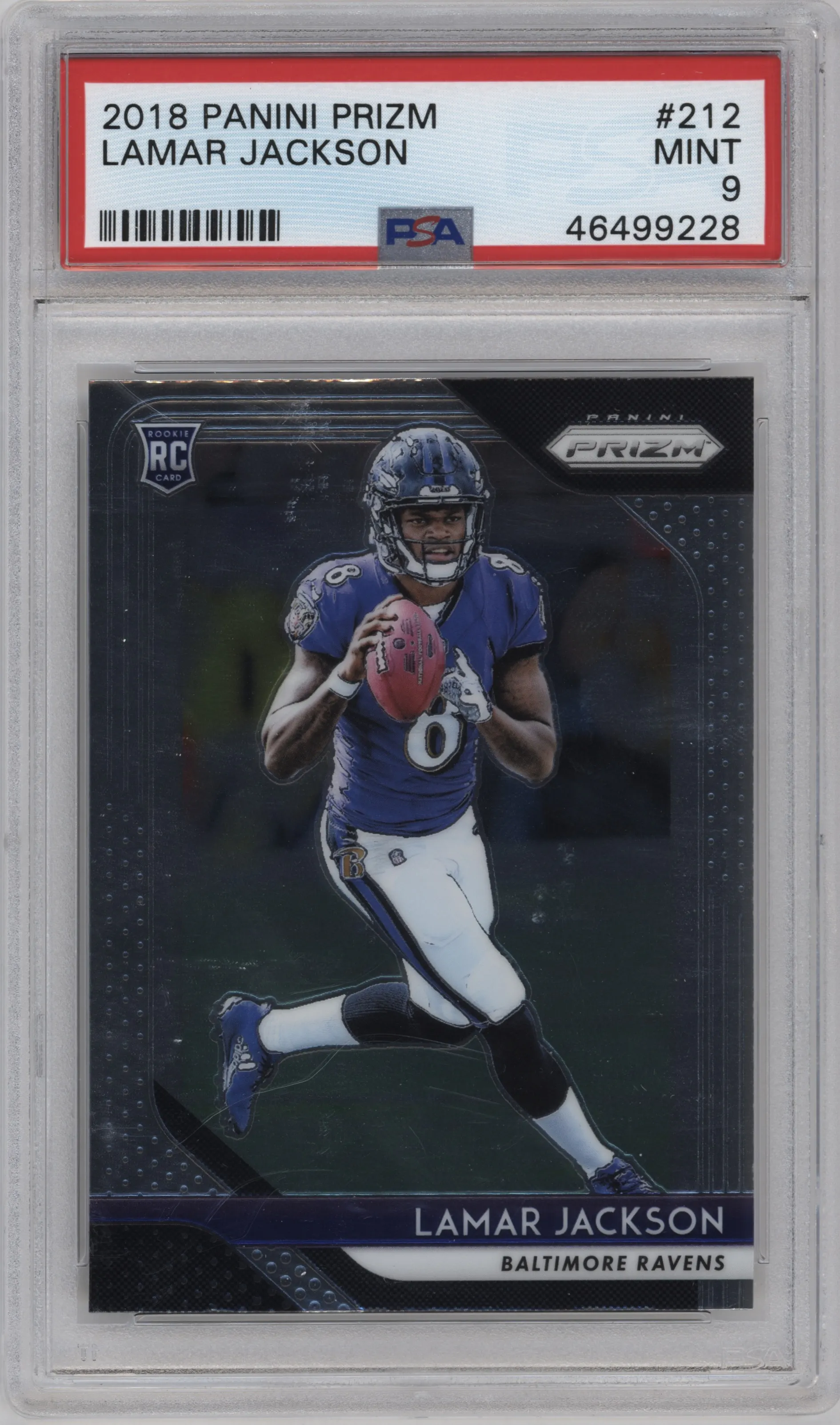 2018 Panini Prizm Lamar Jackson PSA 9