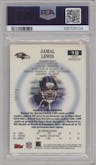 Jamal Lewis from the 2002 Topps Pristine set featuring a Gold Refractor parallel graded by PSA and given an overall grade of 10.