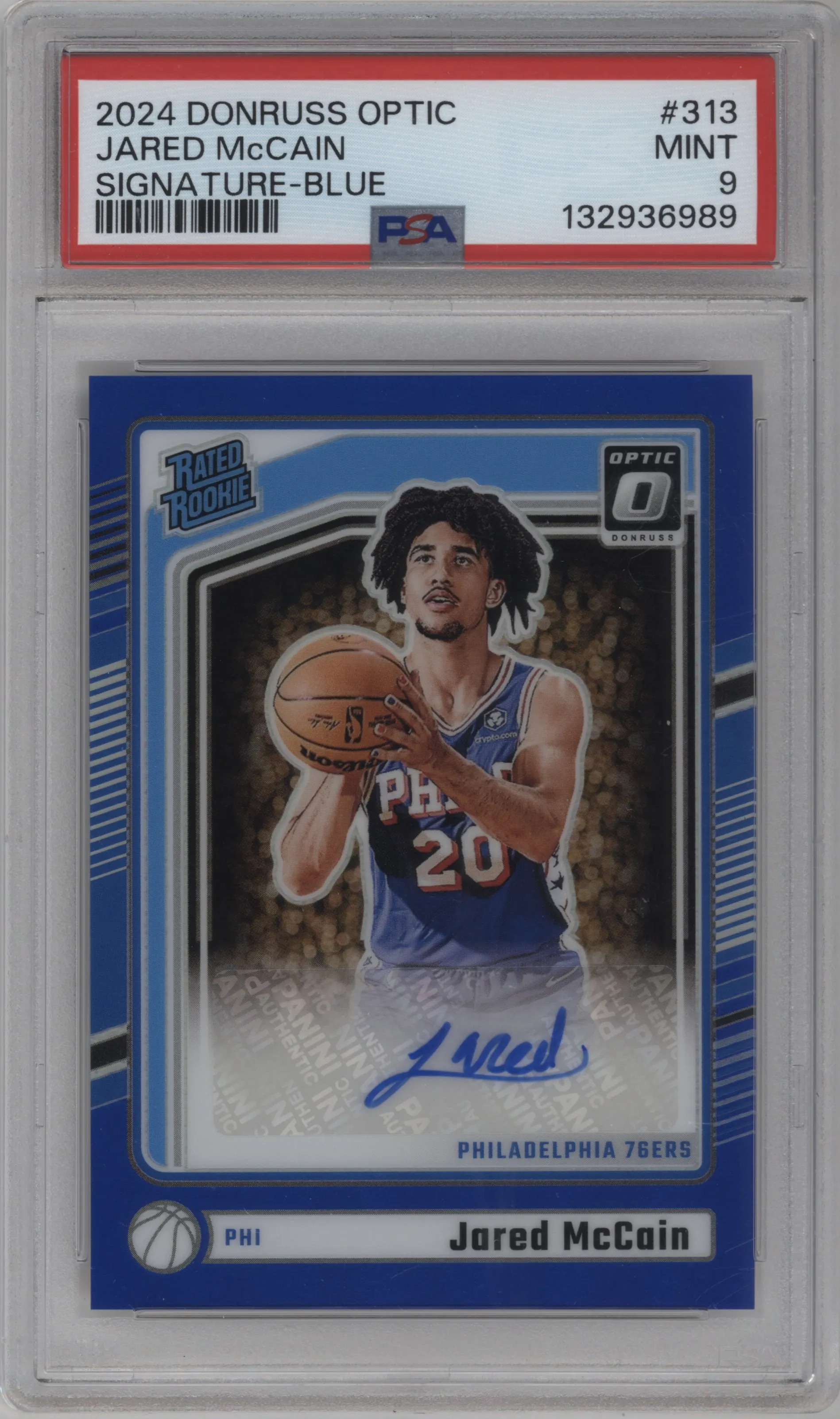 2024 Donruss Optic Rtd.Rke.Sig. Jared McCain Blue PSA 9