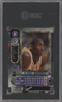 Kobe Bryant from the 1997-98 Metal Universe set graded by SGC and given an overall grade of 7.