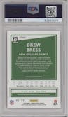 Drew Brees from the 2020 Panini Donruss Optic set featuring a Orange Scope parallel graded by PSA and given an overall grade of 10.