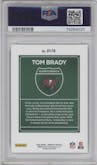 Tom Brady from the 2022 Panini Donruss set graded by PSA and given an overall grade of 10.
