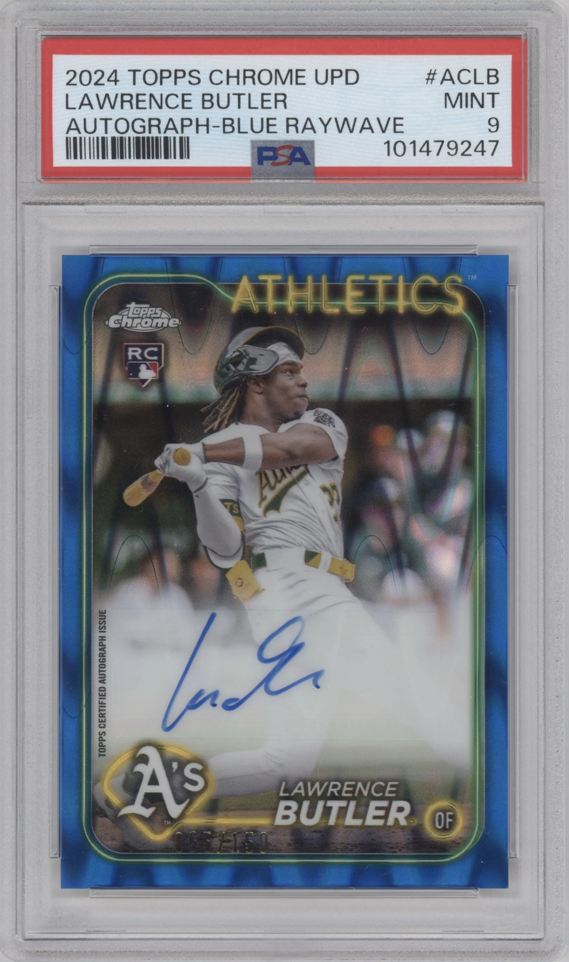 2024 Topps Chrome Update Auto Lawrence Butler Blue RayWave Refractor #AC-LB PSA 9