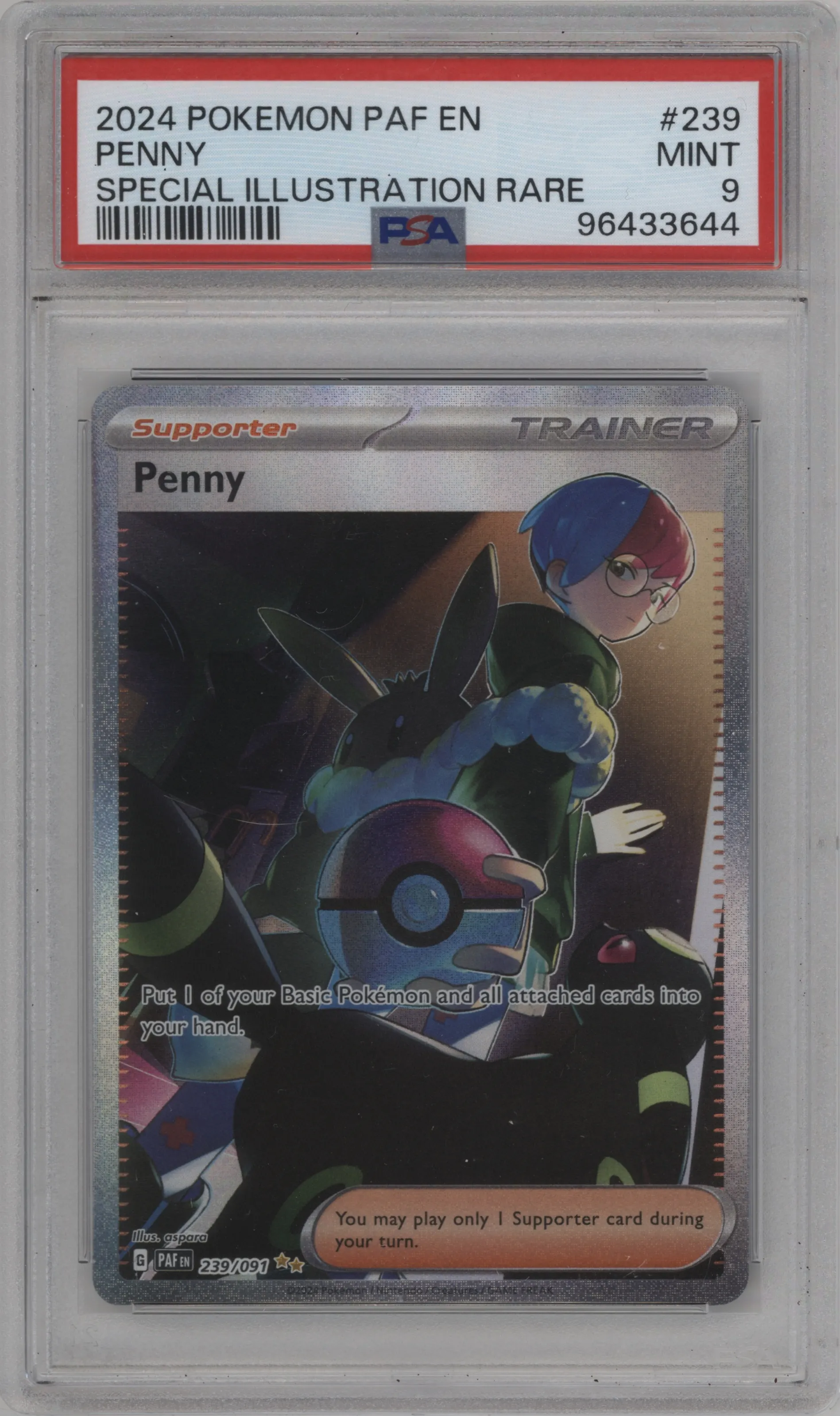 2024 Pokemon SV Paldean Fates Penny #239 PSA 9