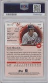 Joe Mauer from the 2022 Topps Pristine set featuring a Blue Pristine Refractor parallel graded by PSA and given an overall grade of 10.