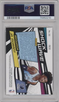 Ja Morant from the 2019-20 Panini Revolution set featuring a Fractal parallel graded by PSA and given an overall grade of 10.