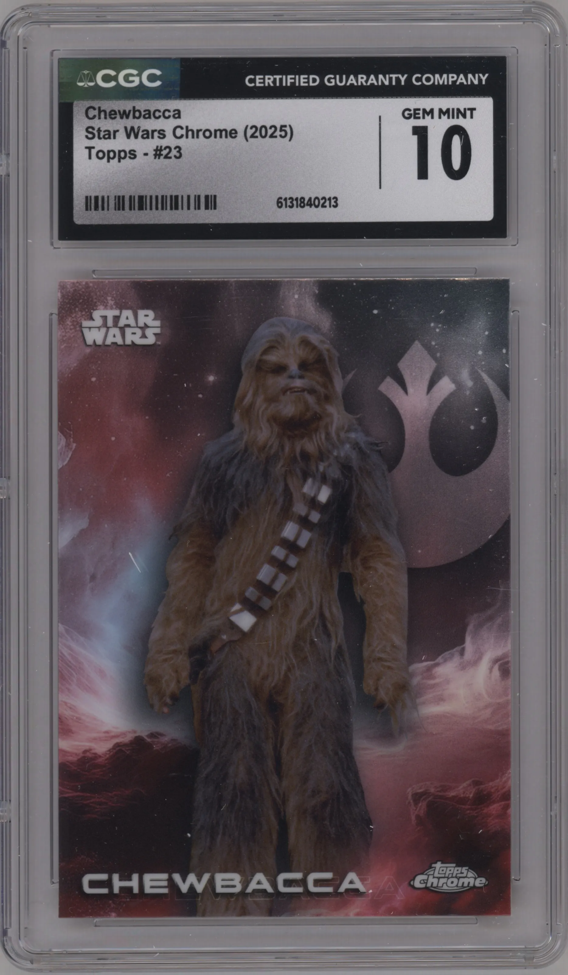 2025 Topps Chrome Star Wars Chewbacca CGC 10