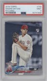 Shohei Ohtani from the 2018 Topps Series 2 set graded by PSA and given an overall grade of 9.