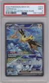 Zapdos ex from the 2023 Pokemon SV set graded by PSA and given an overall grade of 9.