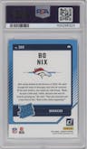 Bo Nix from the 2024 Donruss set graded by PSA and given an overall grade of 10.
