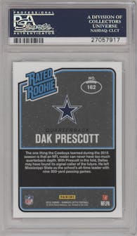 Dak Prescott from the 2016 Panini Donruss Optic set graded by PSA and given an overall grade of 10.