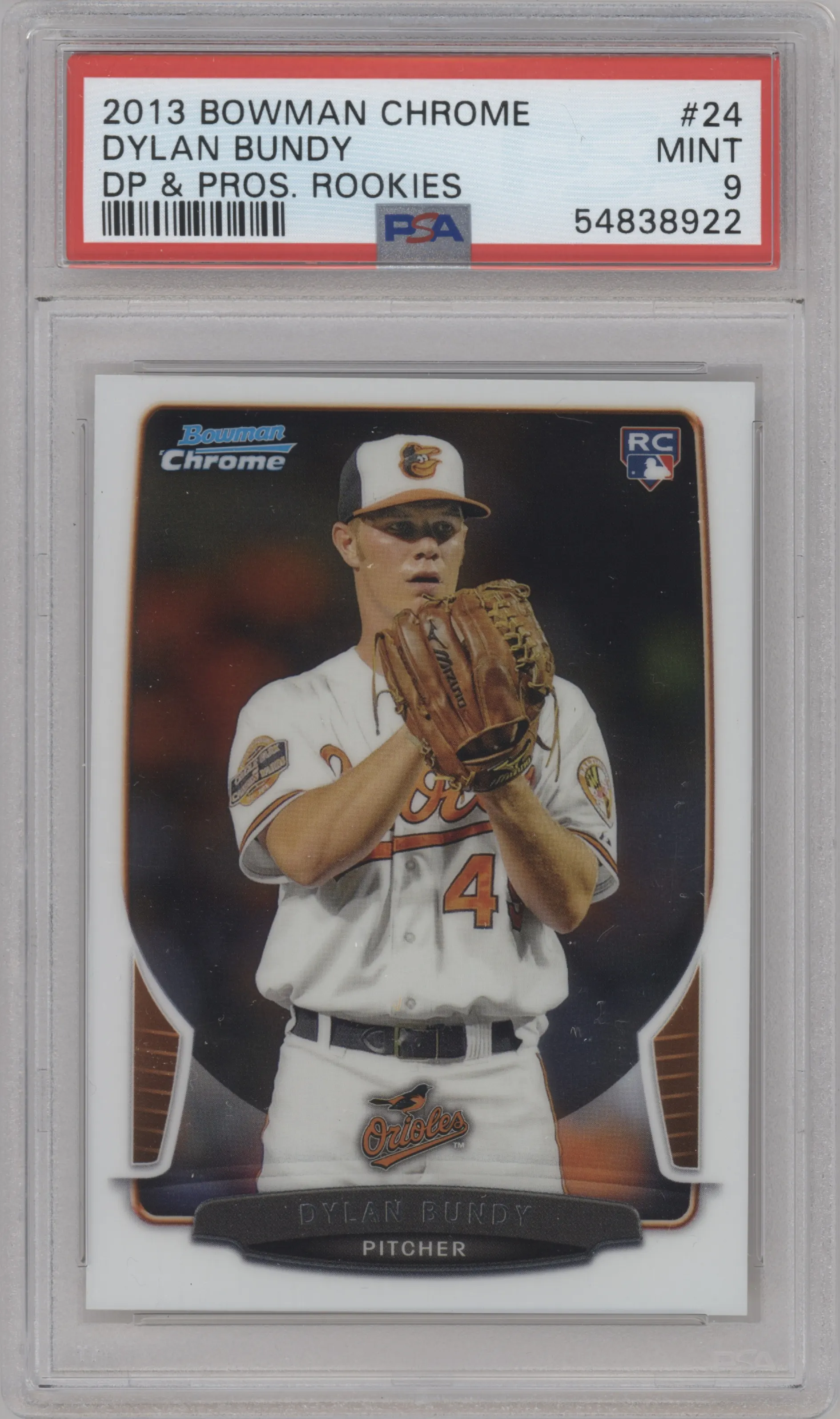 2013 Bowman Draft Picks & Prospects Chrome Dylan Bundy PSA 9