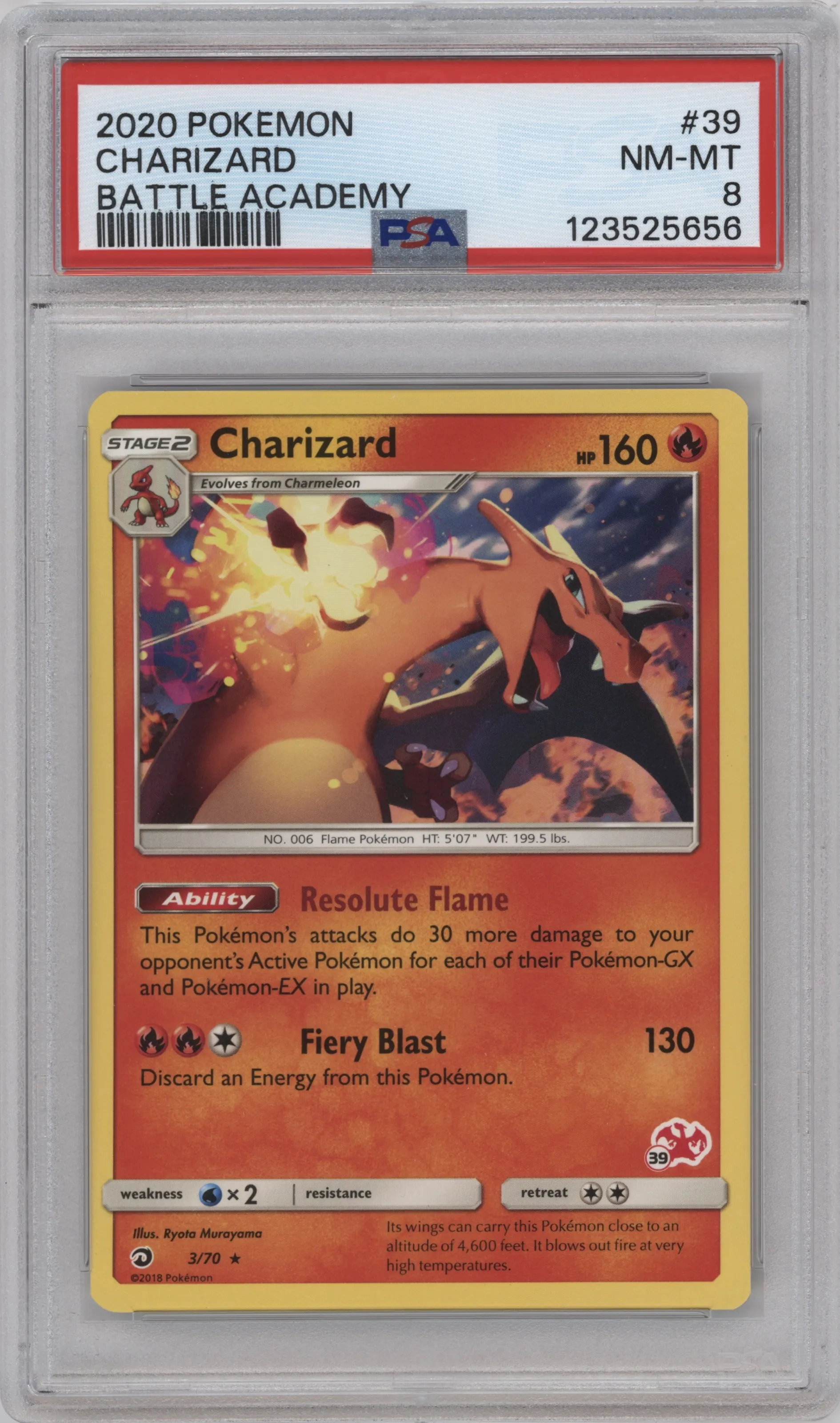 2020 Pokemon Battle Academy Charizard Deck Charizard PSA 8