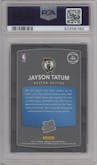 Jayson Tatum from the 2017-18 Panini Donruss Optic set featuring a Red/Yellow  parallel graded by PSA and given an overall grade of 10.