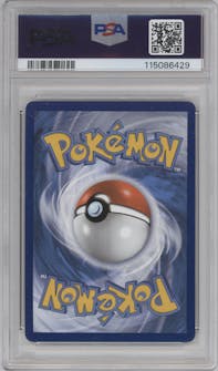 Charizard from the 2021 Pokemon SWSH set featuring a Base Set parallel graded by PSA and given an overall grade of 9.