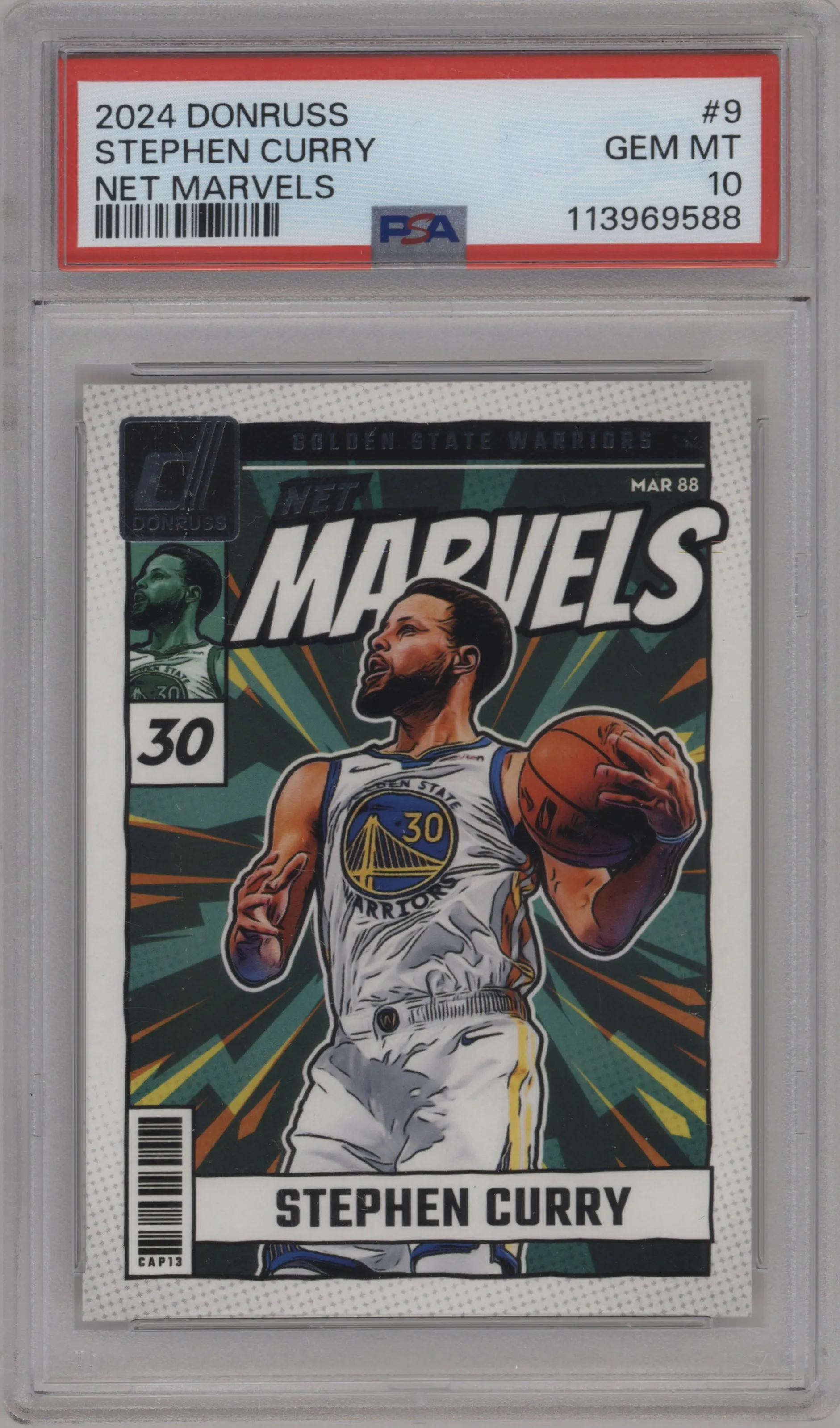 2024 Panini Donruss Net Marvels Stephen Curry #9 PSA 10