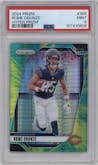 Rome Odunze from the 2024 Panini Prizm set featuring a Hyper parallel graded by PSA and given an overall grade of 9.