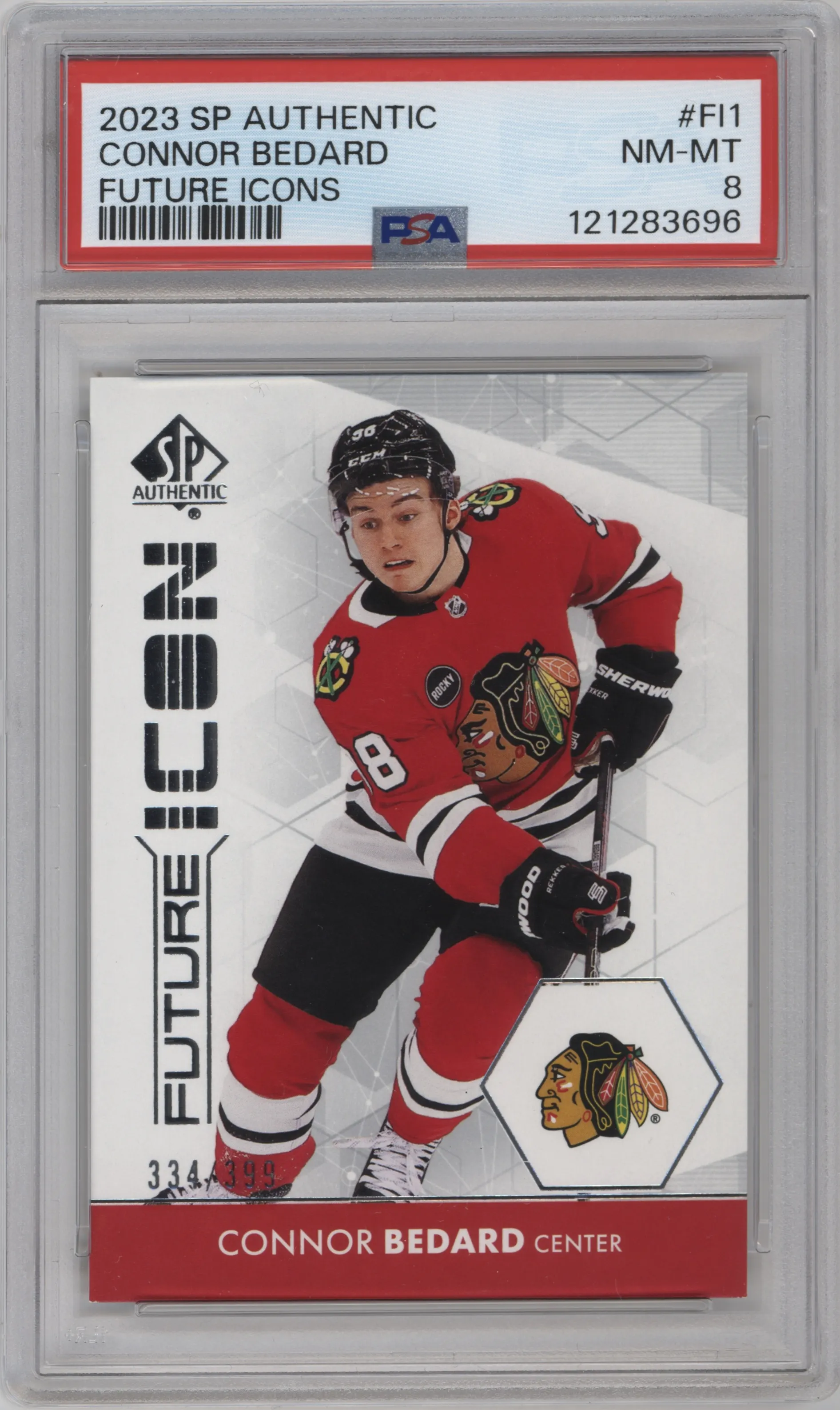 2023 SP Authentic Future Icon Connor Bedard #FI-1 PSA 8
