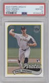 Paul Skenes from the 2024 Topps Update set graded by PSA and given an overall grade of 10.