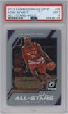 Kobe Bryant from the 2017-18 Panini Donruss Optic set featuring a Holo parallel graded by PSA and given an overall grade of 9.