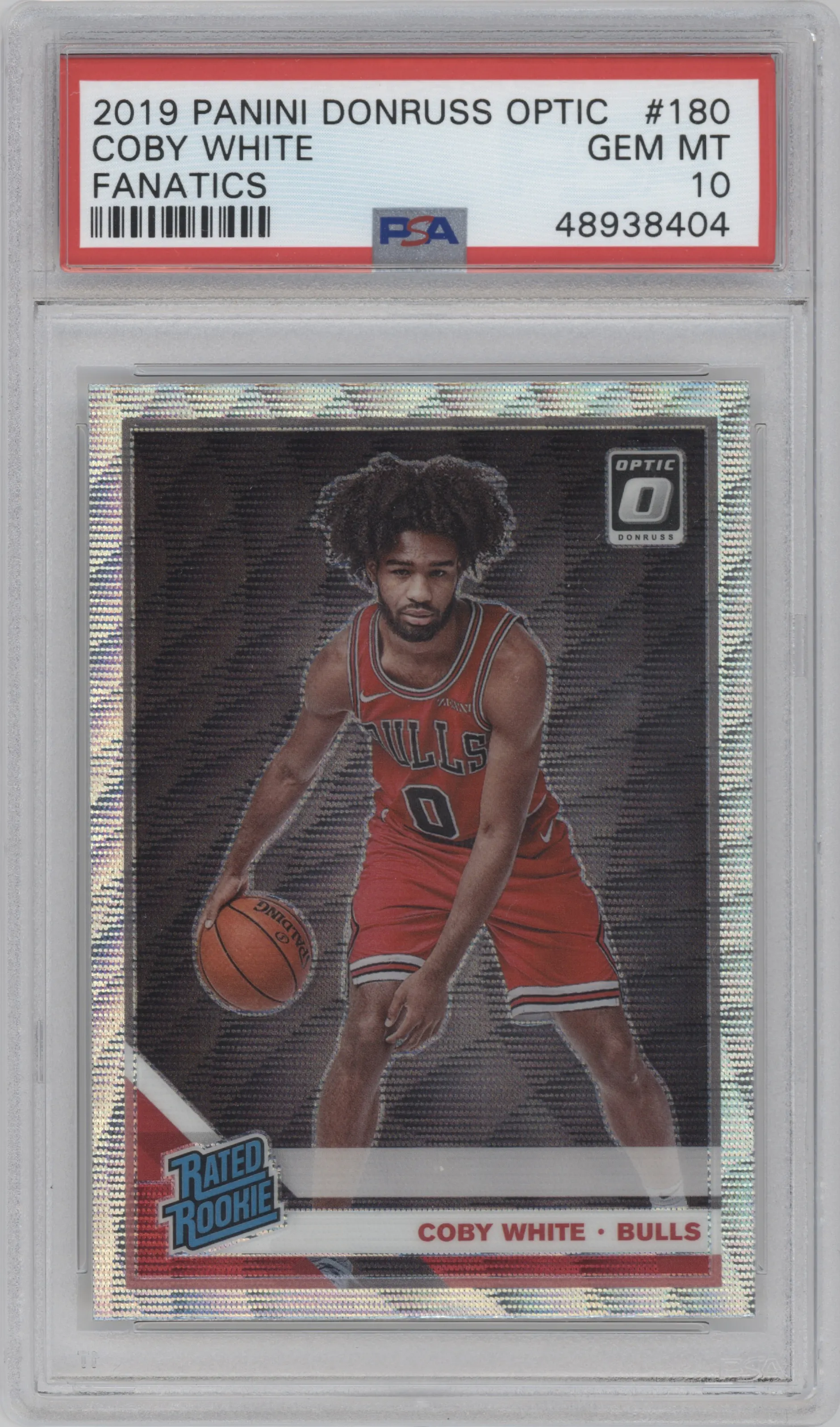 2019 Panini Donruss Optic Rated Rookie Coby White Fanatics Box Set #180 PSA 10