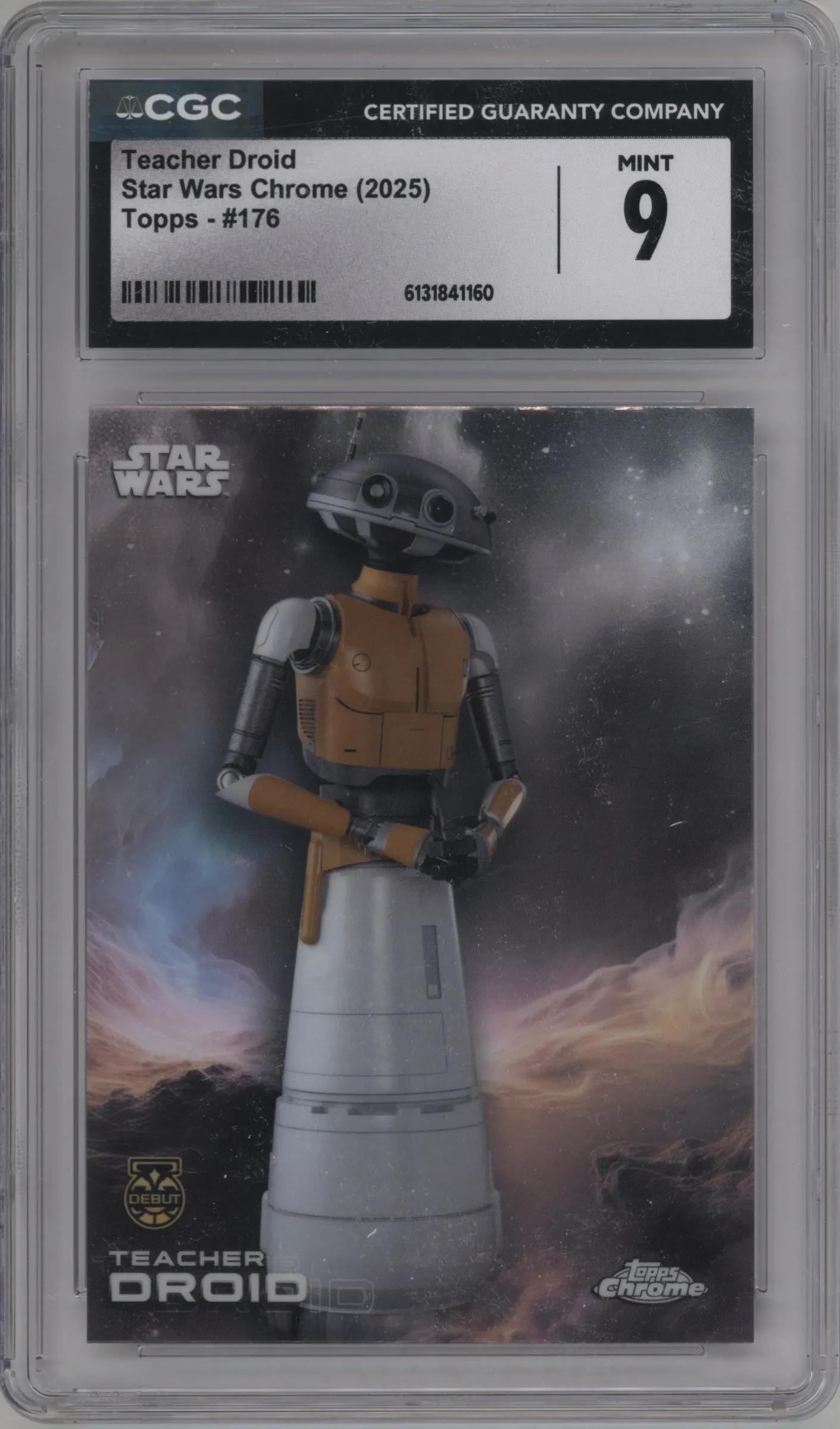 2025 Topps Chrome Star Wars Teacher Droid CGC 9