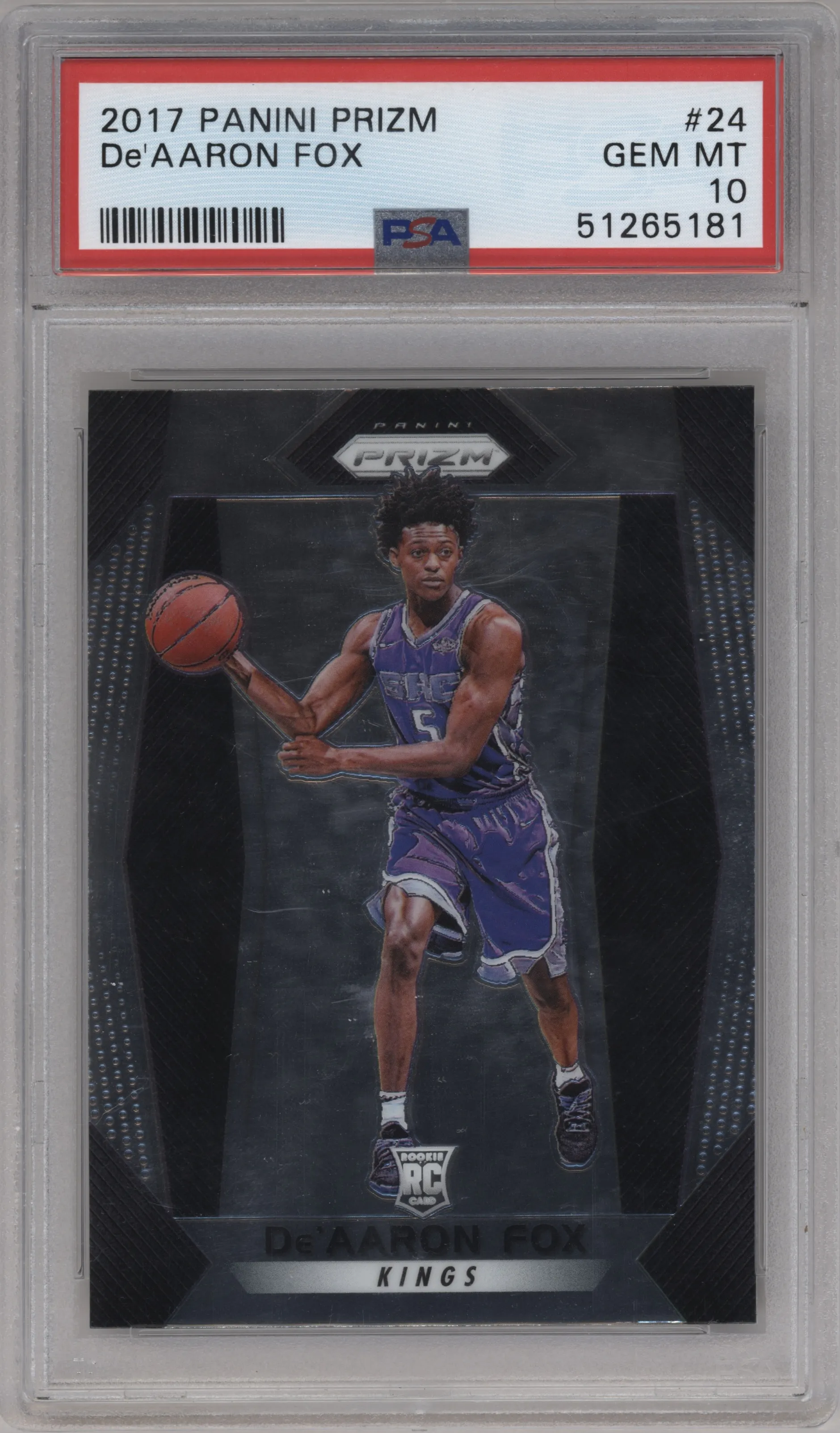 2017 Panini Prizm De'Aaron Fox #24 PSA 10