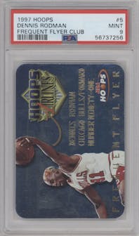 Dennis Rodman	 from the 1997-98 NBA Hoops set graded by PSA and given an overall grade of 9.