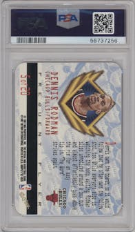 Dennis Rodman	 from the 1997-98 NBA Hoops set graded by PSA and given an overall grade of 9.