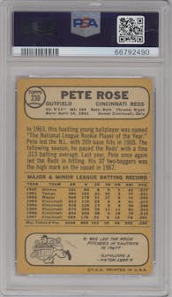 Pete Rose from the 1968 Topps set graded by PSA and given an overall grade of 4.
