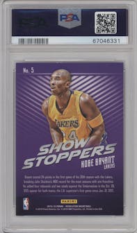 Kobe Bryant from the 2015-16 Panini Revolution set graded by PSA and given an overall grade of 8.